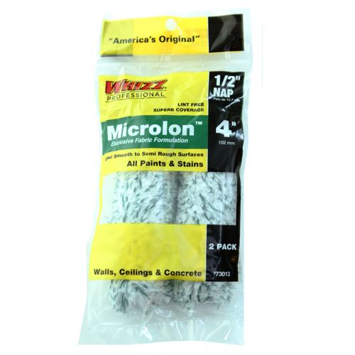 Whizz Microlon Mini Rollers 4" x 1/2" 2 pack