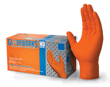 Ammex XXL Gloveworks Orange Nitrile 100CT Box